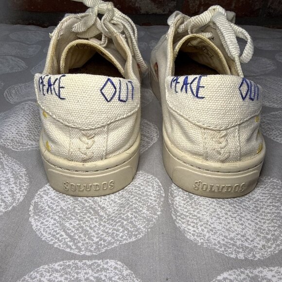 Soludos x Lockhart Embroidery Embroidered Sun Rainbow Sneaker Sz 7 - Picture 10 of 16